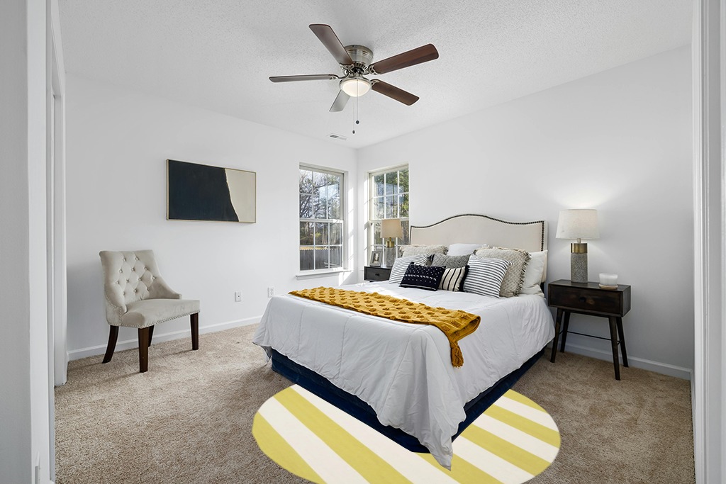 Brookvale Cotton Green/Ivory Area Rug Beachcrest Home Rug Size: Round 6' in White and Yellow Modern Bedroom