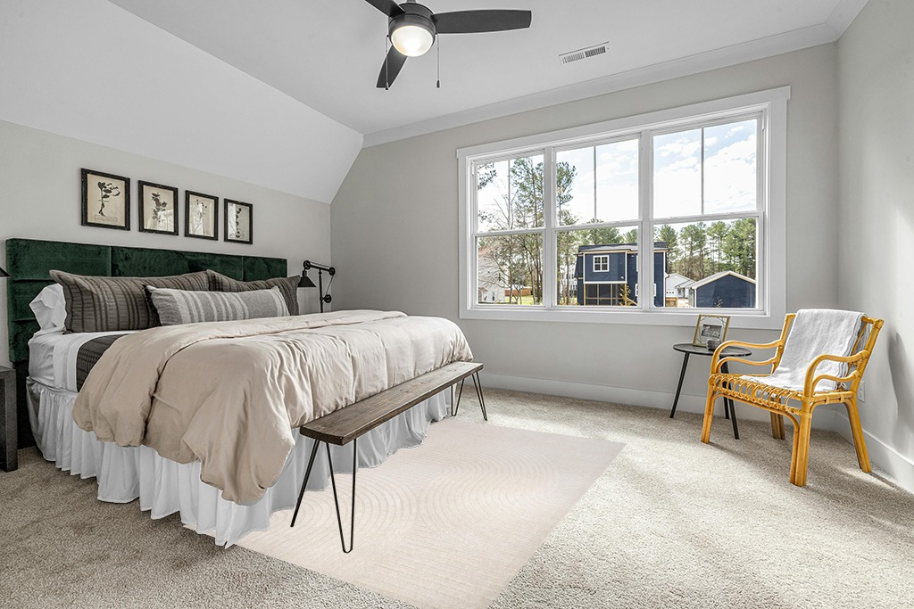 JONATHAN Y SCN100B-5 Skagen Minimalist Curve Geometric Indoor Area Rug, Modern, Contemporary, Coastal, Geometric, Bohemian, Bedroom, Kitchen, Living Room, Non Shedding, Ivory/Cream, 5' x 8' in Grey Traditional Bedroom with King Bed