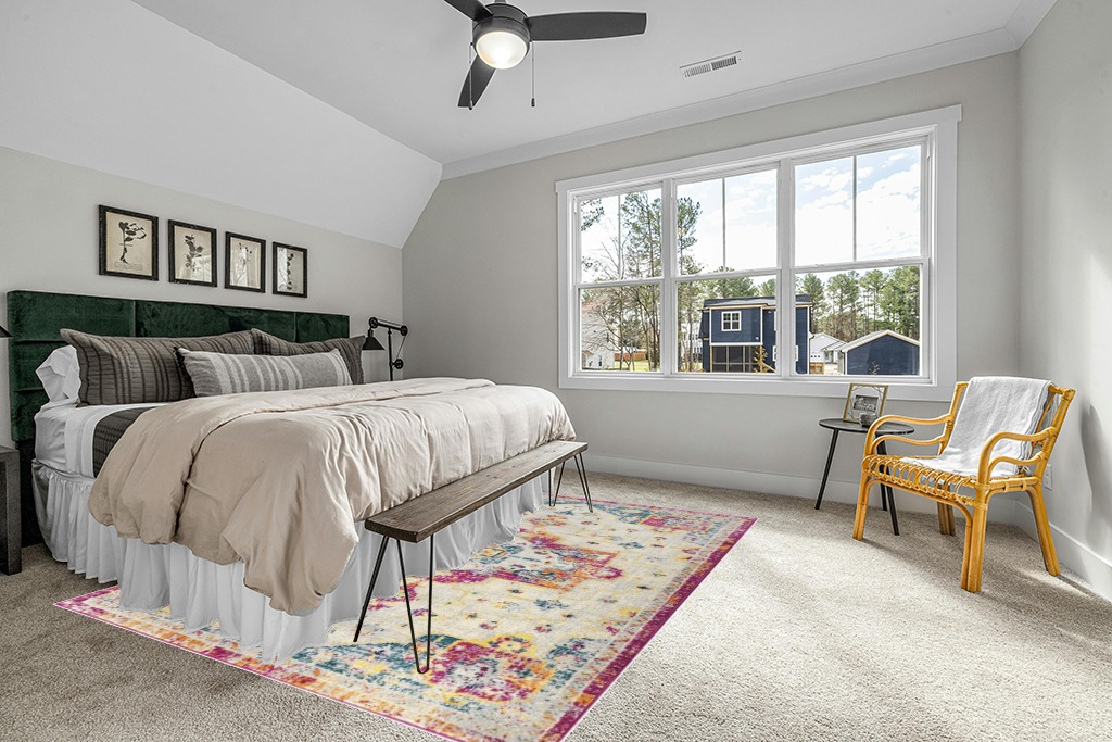 Antep Rugs Elite 8x10 Vintage Bohemian Distressed Oriental Medallion Indoor Area Rug (Pink, 7'10" x 10') in Grey Traditional Bedroom with King Bed