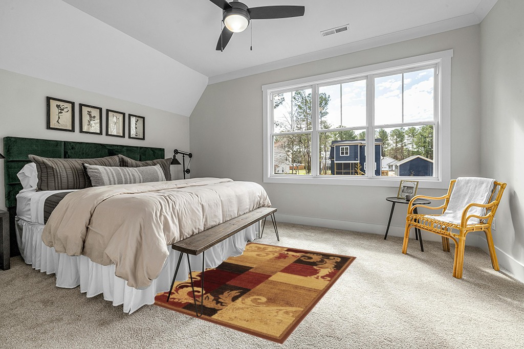 Home Dynamix Catalina Pierre Contemporary Scroll Area Rug, Brown/Red, 5'3"x7'2" in Grey Traditional Bedroom with King Bed
