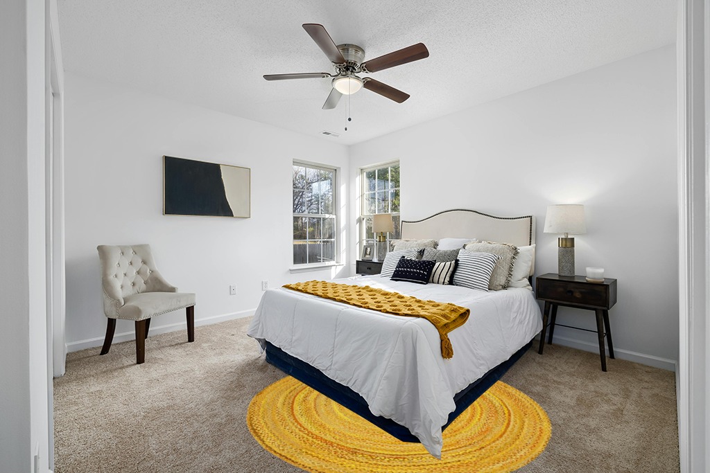 SAFAVIEH Braided Collection Area Rug - 6' Round, Gold, Handmade Country Farmhouse Reversible Cotton, Ideal for High Traffic Areas in Living Room, Bedroom (BRD452D) in White and Yellow Modern Bedroom