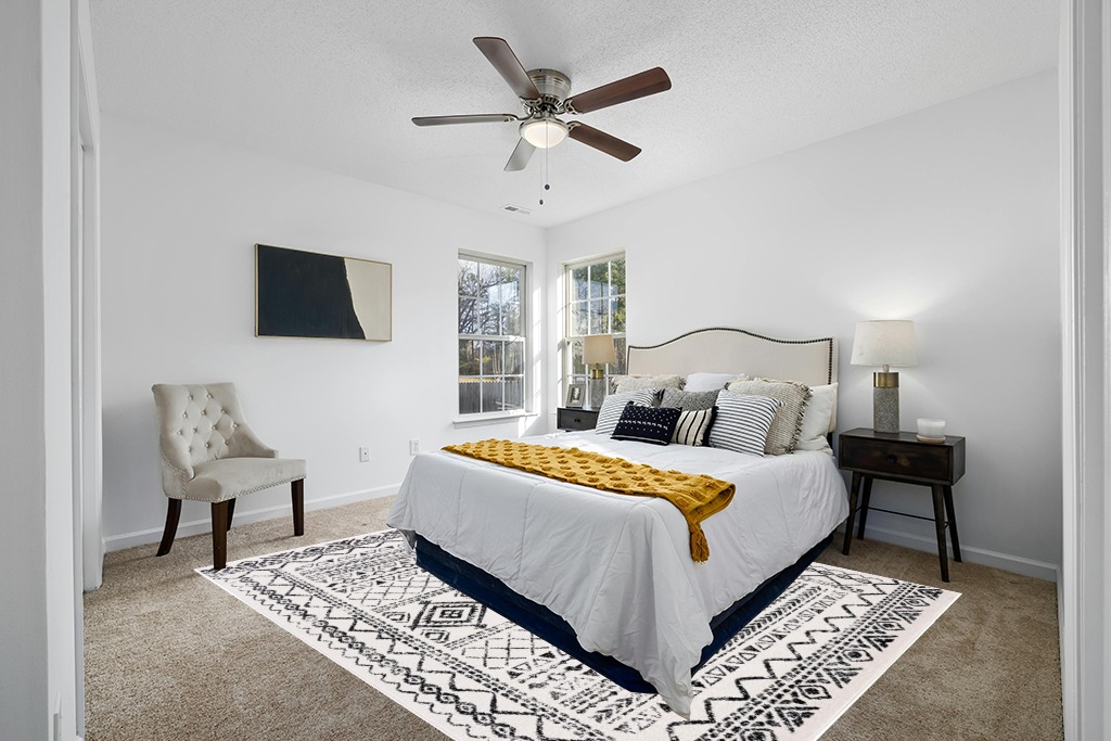 SAFAVIEH Tulum Collection Area Rug - 8' x 10', Ivory & Black, Moroccan Boho Distressed Design, Non-Shedding & Easy Care, Ideal for High Traffic Areas in Living Room, Bedroom (TUL268D) in White and Yellow Modern Bedroom