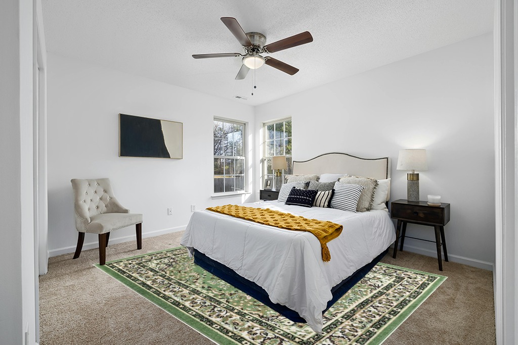 Black Traditional Stain Resistant Dining Room Area Rug in White and Yellow Modern Bedroom