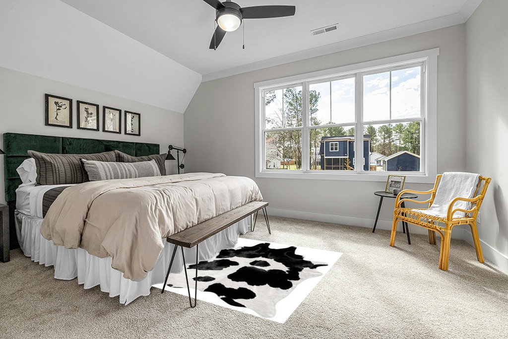Black and White Cowhide Rug Natural Cow Skin Cow Hide Leather Area Rug Hair On, Large 5 ft X 6 ft Premium Black White Shed Free Natural Hide in Grey Traditional Bedroom with King Bed