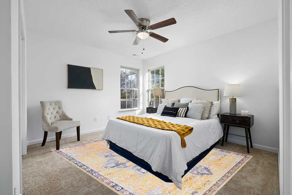 Unique Loom Renaissance Collection Area Rug - Roma (7' 10" x 10' Rectangle, Tuscan Yellow/ Navy Blue) in White and Yellow Modern Bedroom