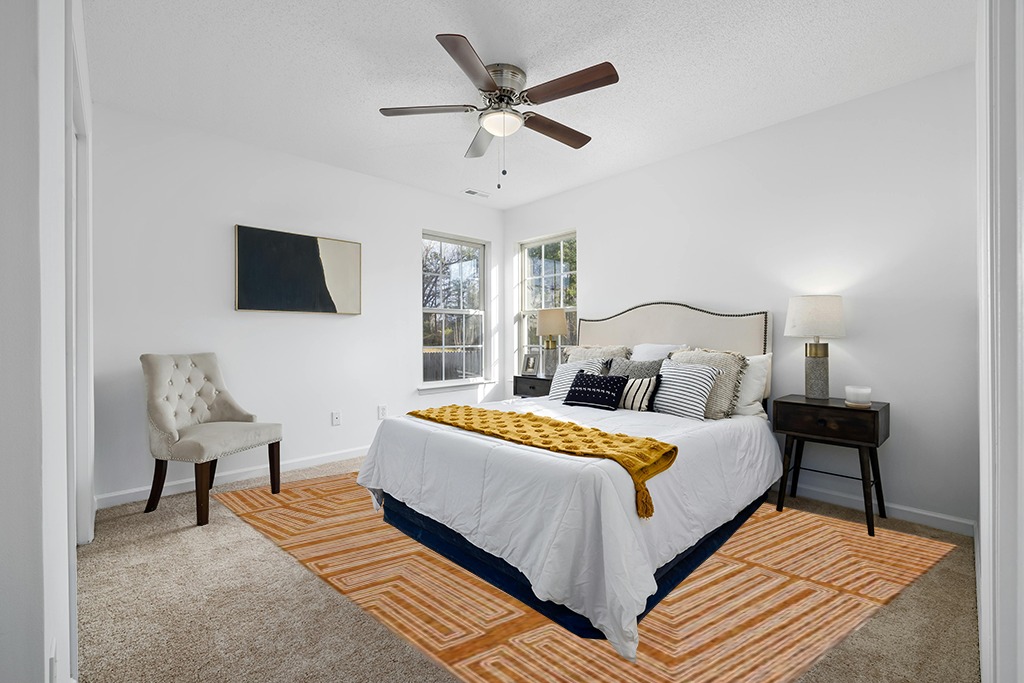 Addison Rugs Chantille ACN1045 Orange 9' x 12' Indoor Outdoor Area Rug, Easy Clean, Machine Washable, Non Shedding, Bedroom, Entry, Living Room, Dining Room, Kitchen, Patio Rug in White and Yellow Modern Bedroom