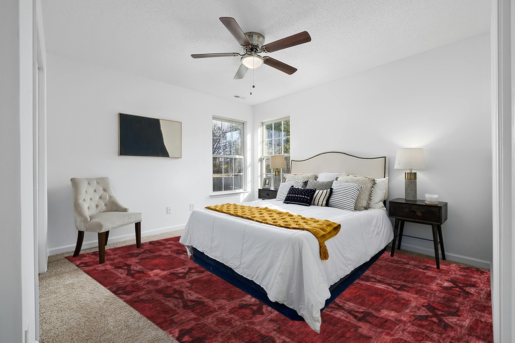 Addison Rugs Chantille ACN564 Red 10' x 14 Indoor Outdoor Area Rug, Stain Resistant, Machine Washable, Non Shedding, Bedroom, Living Room, Dining Room, Kitchen Rug in White and Yellow Modern Bedroom