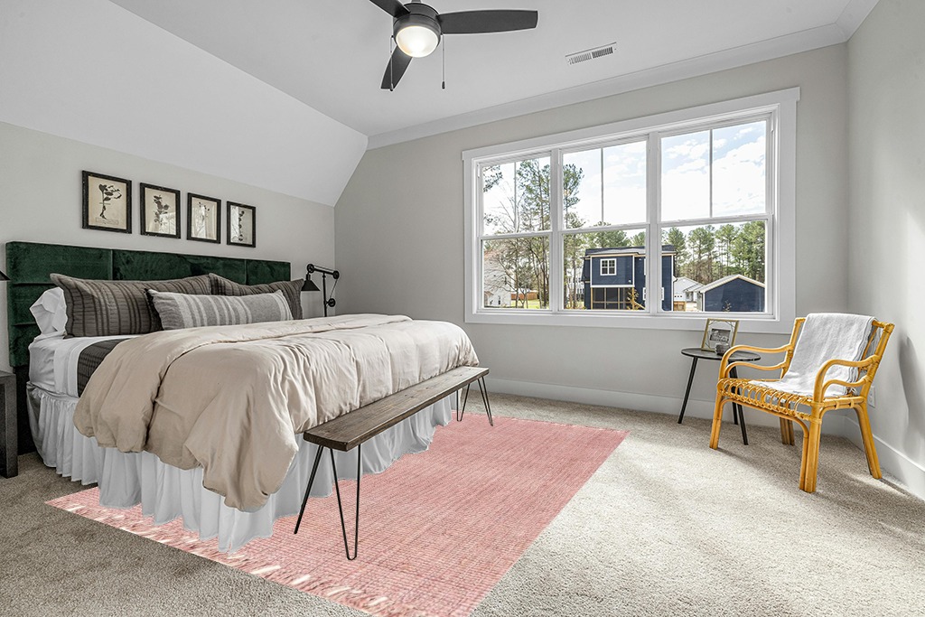 nuLOOM Daniela Farmhouse Chunky Jute Area Rug, 8x10, Baby Pink in Grey Traditional Bedroom with King Bed