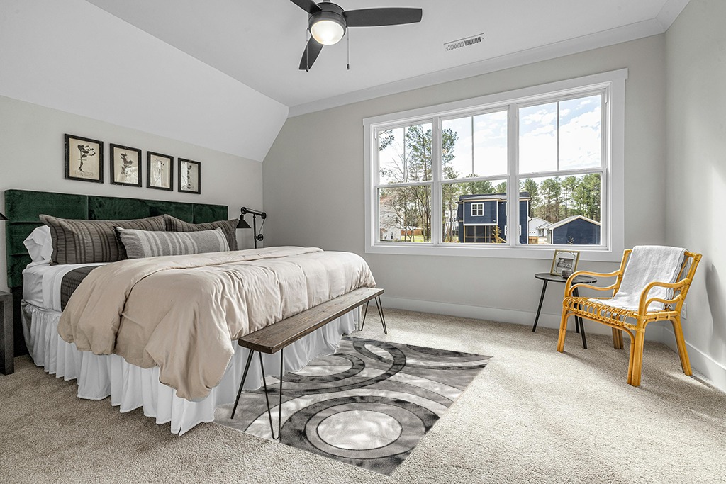 GLORY RUGS Area Rug Modern 5x7 Grey Black Circles Geometry Soft Hand Carved Contemporary Floor Carpet Fluffy Texture for Indoor Living Dining Room and Bedroom Area in Grey Traditional Bedroom with King Bed