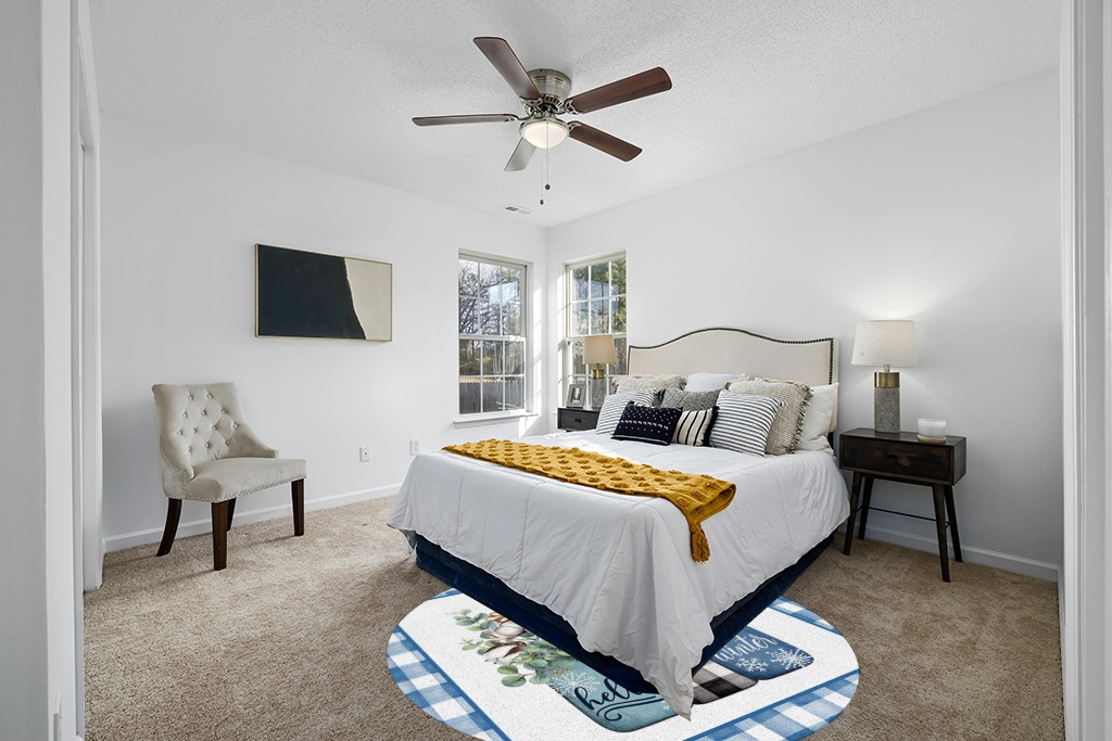Eucalyptus Leaves Round Area Rug 6ft,Washable Outdoor Indoor Carpet Runner Rug for Bedroom,Kitchen,Bathroom,Living/Dining/Laundry Room,Office,Area+Rug Bath Door Mat Buffalo Lattice Farmhouse Blue in White and Yellow Modern Bedroom