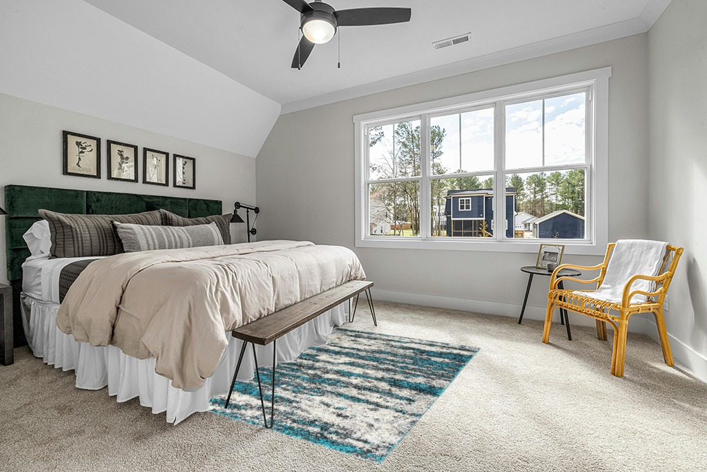 Rugshop Contemporary Abstract Design Plush Shag Area Rug 5' x 7' Turquoise in Grey Traditional Bedroom with King Bed