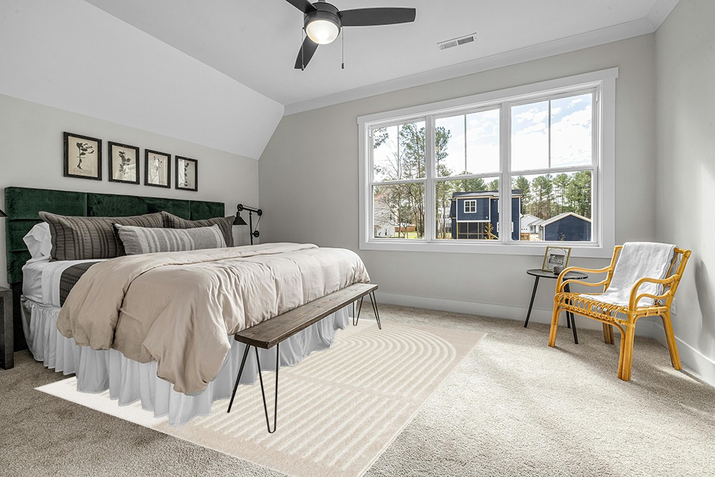 Abani Nuevo Collection Area Rug - Modern Arch Beige/Cream Pattern -7'9" x 10'2" - Easy to Clean - Non-Shedding - Medium Pile - Soft Feel - for Living Room, Bedroom & Office in Grey Traditional Bedroom with King Bed