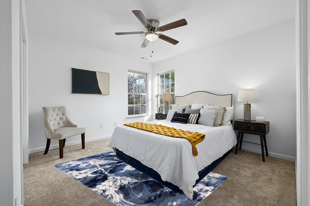 Abani Rugs Contemporary Blue & Grey Marble Ice Design 5’3” x 7’6” (5'x8') Area Rug - Modern Swirl Watercolor Non-Shedding Bedroom Rug in White and Yellow Modern Bedroom