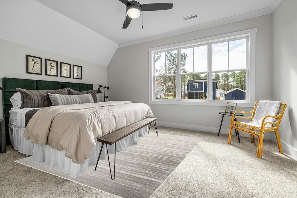 SAFAVIEH Adirondack Collection Area Rug - 8' x 10', Light Grey & Grey, Modern Ombre Design, Non-Shedding & Easy Care, Ideal for High Traffic Areas in Living Room, Bedroom (ADR113C) in Grey Traditional Bedroom with King Bed