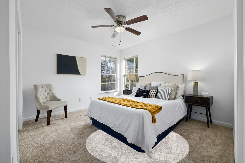 Lahome Medallion Round Rugs - 6ft Washable Round Area Rugs for Living Room Grey Non-Slip Throw Dining Room Rug Large Office Circle Bedroom Rug Soft Low-Pile Indoor Round Carpet for Kitchen Entryway in White and Yellow Modern Bedroom