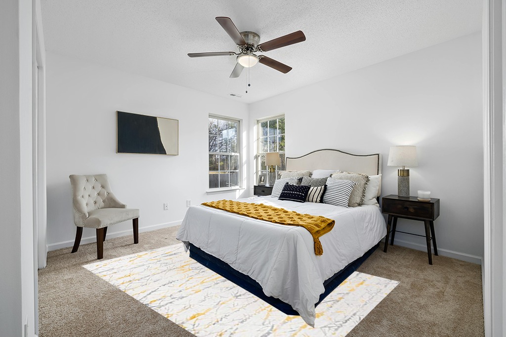 Unique Loom Finsbury Collection Area Rug - Anne (6' 1" x 9' Rectangle, Yellow and Gray/ Ivory) in White and Yellow Modern Bedroom