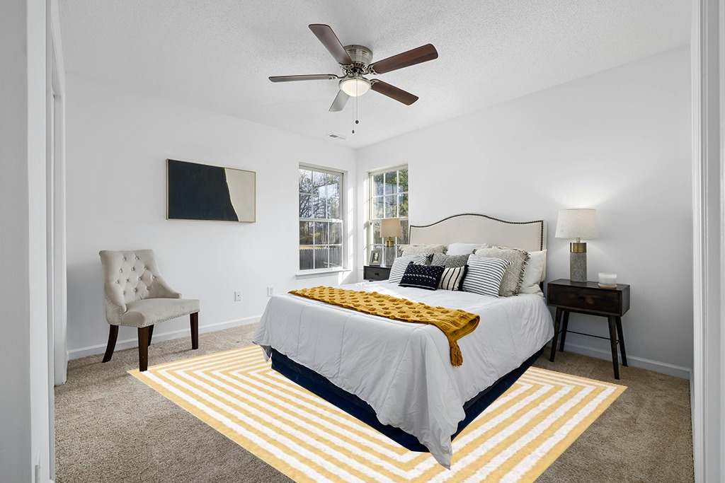 Unique Loom Casa Collection Area Rug - Toluca (8' 3" x 10' Rectangle, Yellow/ Ivory) in White and Yellow Modern Bedroom