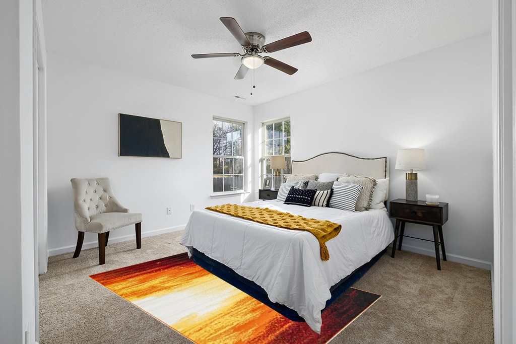 Unique Loom Metro Collection Contemporary Abstract Bright Warm Candle Light Area Rug, 5 ft x 8 ft, Orange/Yellow in White and Yellow Modern Bedroom