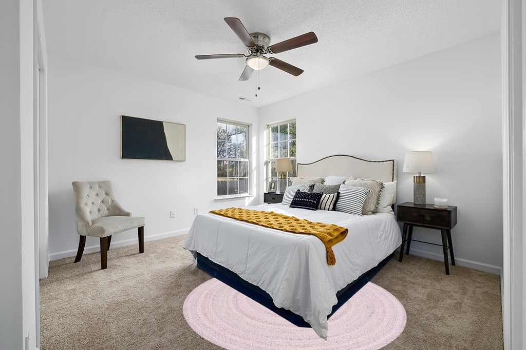 Safavieh Braided Collection Area Rug - 6' Round, Pink & Grey, Handmade Country Farmhouse, Ideal for High Traffic Areas in Living Room, Bedroom (BRD804U) in White and Yellow Modern Bedroom