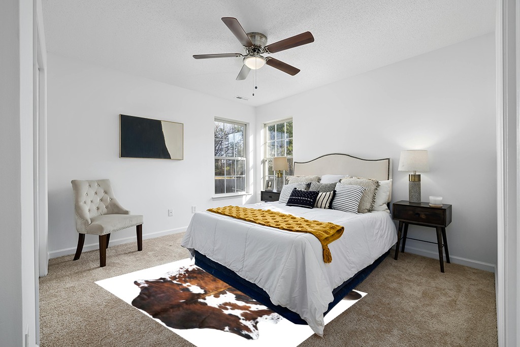 rodeo Genuine Cowhide Rug: Hand-Picked & Authentic Real Cowhide Rug for western Home Decor -TEXAS rug Cow Hide Rug Large Sized at 6x7ft - Rustic rug, Unique, Durable, Leather Cow Carpet Rugs -Tricolor in White and Yellow Modern Bedroom