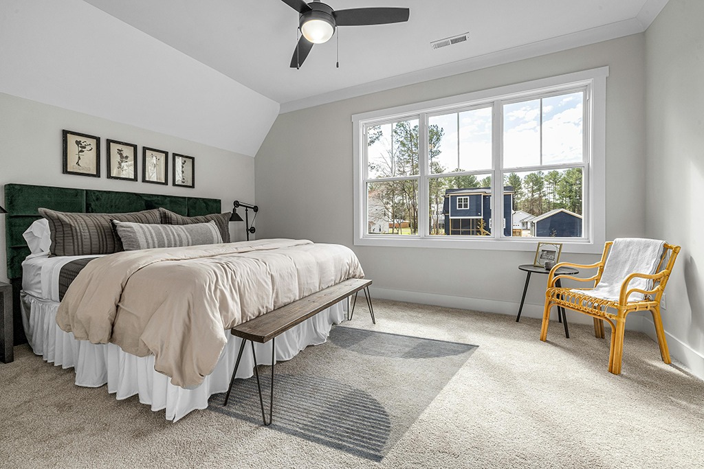 Nourison Astra Machine Washable Mid-Century Modern Ivory Blue 5'3" x 7' Area Rug, Easy-Cleaning, Non Shedding, Bed Room, Living Room, Dining Room, Kitchen (5x7) in Grey Traditional Bedroom with King Bed