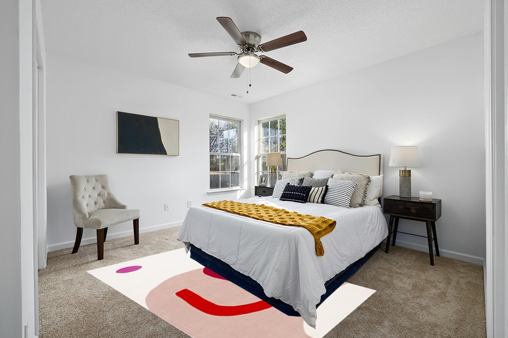 SAFAVIEH Fifth Avenue Collection Area Rug - 5' x 8', Ivory & Red, Handmade Mid-Century Modern Abstract Wool, Ideal for High Traffic Areas in Living Room, Bedroom (FTV143A) in White and Yellow Modern Bedroom