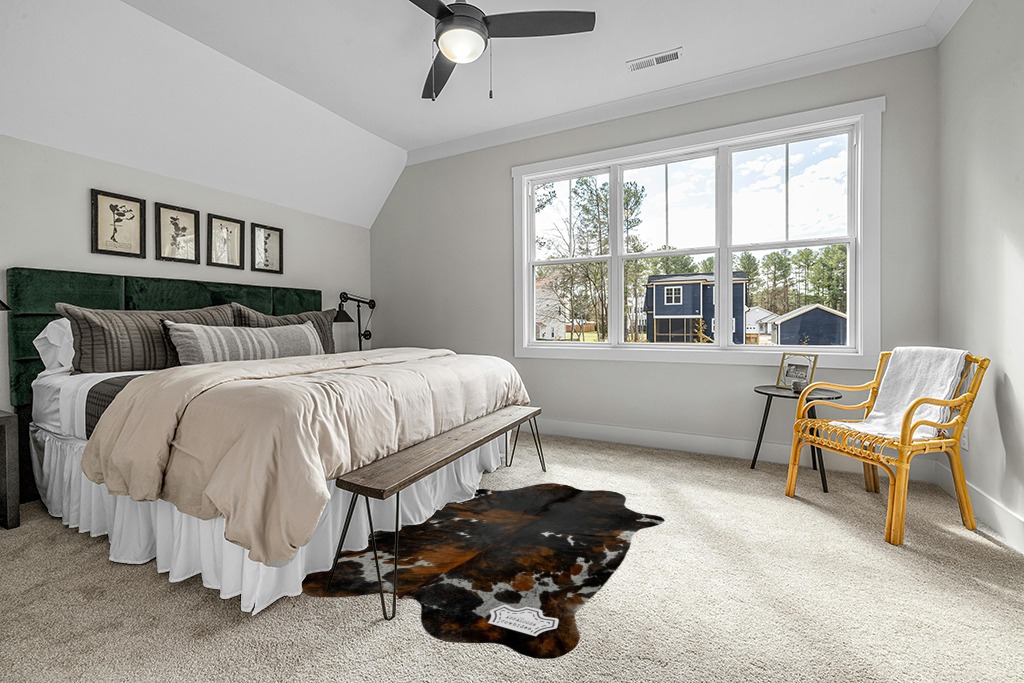 Appaloosa Cowhides Natural Cowhide Rug - Tricolor Cowhide Area Rug for Bedroom & Living Room - Luxury Cowhides Modern Accent Rug - Genuine Leather with Real Animal Fur, Dark, 5 x 7 Feet in Grey Traditional Bedroom with King Bed