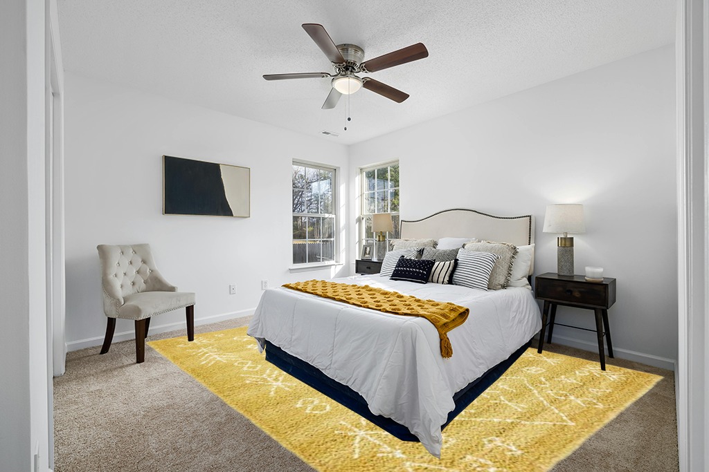 Unique Loom Rabat Shag Collection Modern Tribal Moroccan Inspired Plush & Soft Nomad Design Area Rug (9' 0 x 12' 0 Rectangular, Yellow/ Ivory) in White and Yellow Modern Bedroom