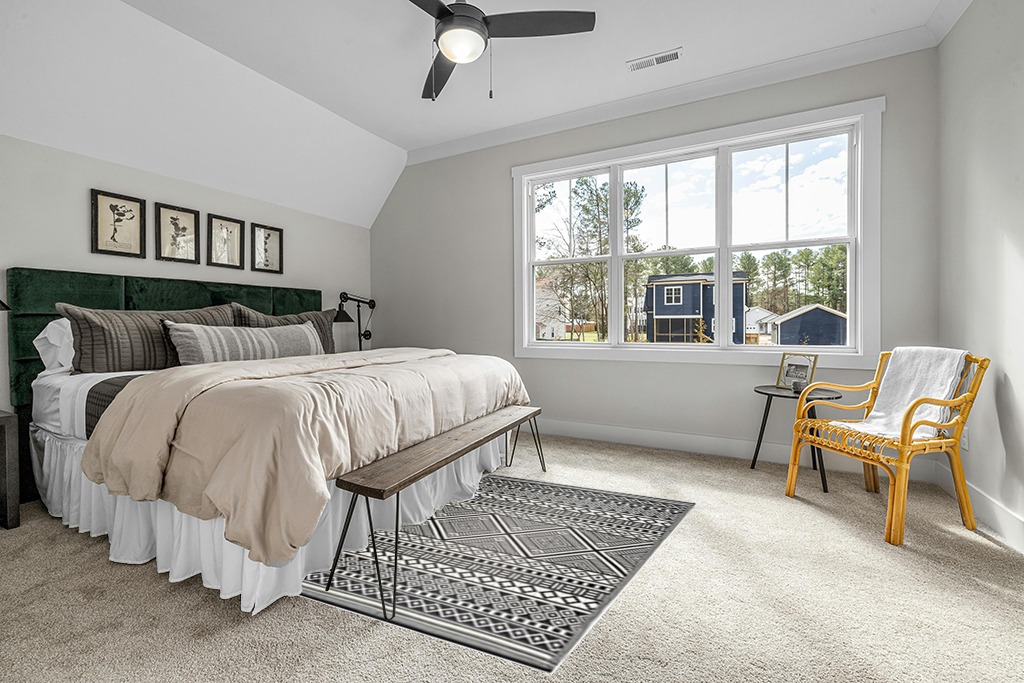 Beverly Rug Aztec Outdoor Rugs in Grey Traditional Bedroom with King Bed