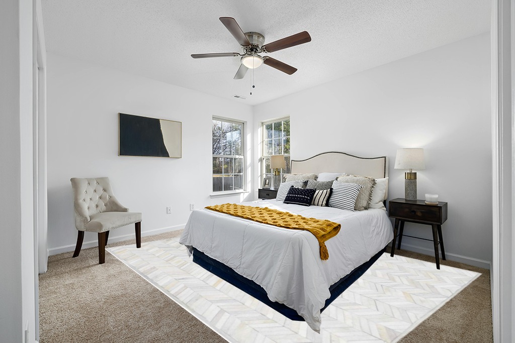 Handmade Cowhide Contemporary Ivory Area Rug 9 x 12 in White and Yellow Modern Bedroom