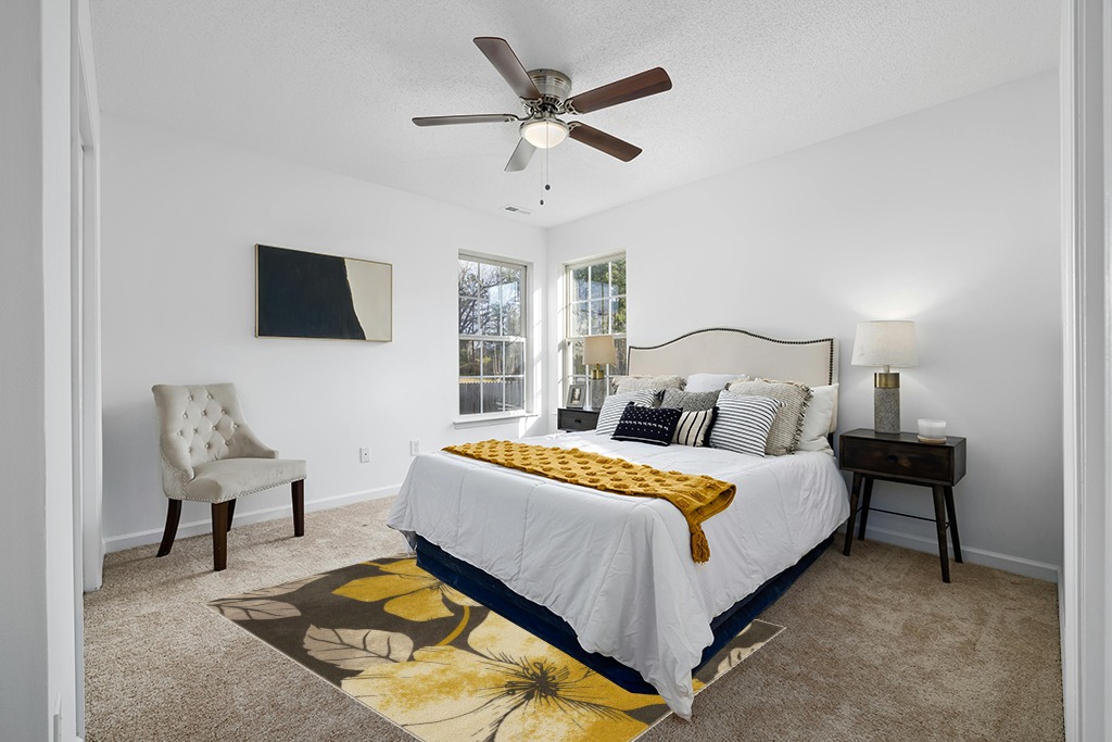 CAMILSON Solana Modern Floral 5x7 Area Rugs Non-Skid (Non-Slip) Rubber Backing Yellow - Brown Flowers Indoor Rug (5 x 7, Yellow Brown) in White and Yellow Modern Bedroom