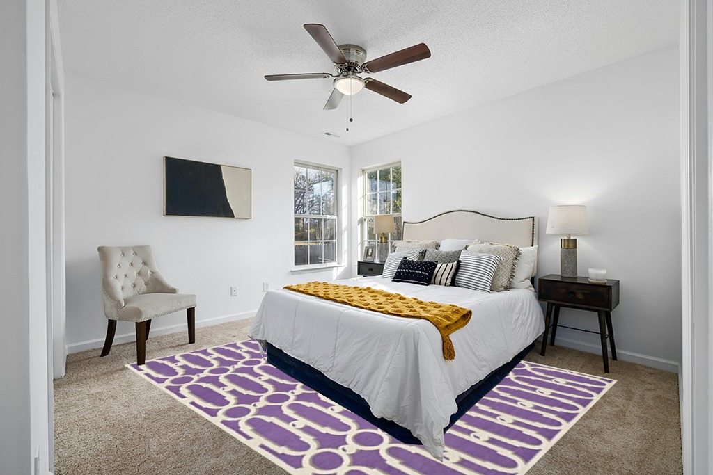 SAFAVIEH Newport Collection Area Rug - 7'9" x 9'9", Purple & White, Handmade Cotton, Ideal for High Traffic Areas in Living Room, Bedroom (NPT434B) in White and Yellow Modern Bedroom