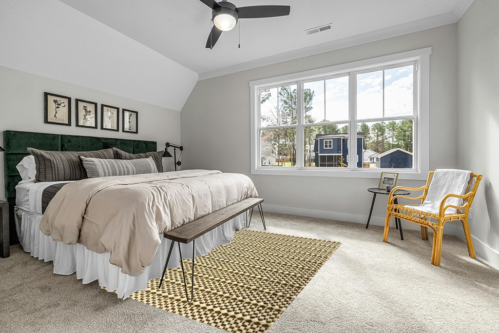 Superior Area Rug Pad, Non-Slip, Non-Skid, Floor Protector, Table Runner, Hardwood and Tile Floors Padding, Washable, Place Mats, Gripper Mat, Slide Stoppers, Rubber Rug Grip, 5' x 8', Cream in Grey Traditional Bedroom with King Bed
