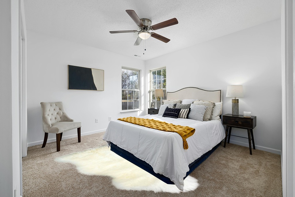 Genuine Sheepskin Rug Fur Natural Ivory White Sheep Skin 2 X 3 Approx, Australian Sheepskin Fur Rug in White and Yellow Modern Bedroom