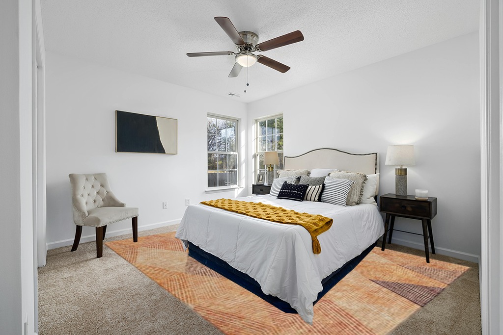 Addison Rugs Chantille ACN962 Orange 9' x 12' Indoor Outdoor Area Rug, Easy Clean, Machine Washable, Non Shedding, Bedroom, Entry, Living Room, Dining Room, Kitchen, Patio Rug in White and Yellow Modern Bedroom