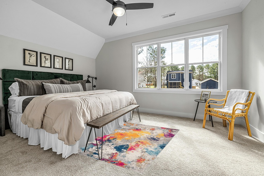 ‎Multi ‎Contemporary ‎Non Slip, Washable ‎Kitchen Rug in Grey Traditional Bedroom with King Bed
