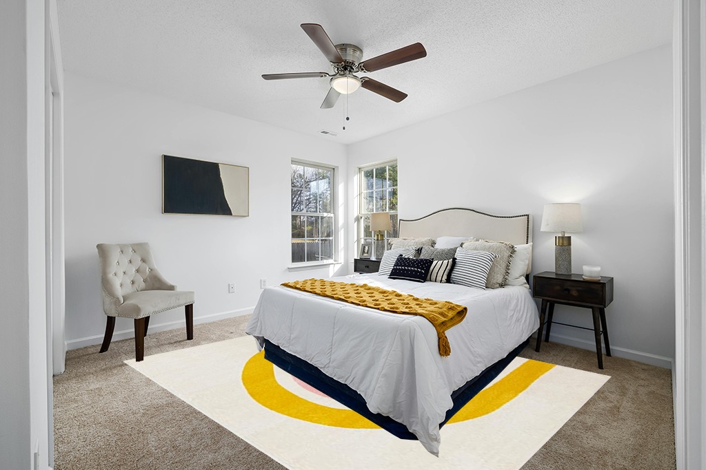 Unique Loom Whimsy Kids Collection Area Rug - Rainbow (7' 10" x 10' Rectangle, Ivory/Yellow) in White and Yellow Modern Bedroom