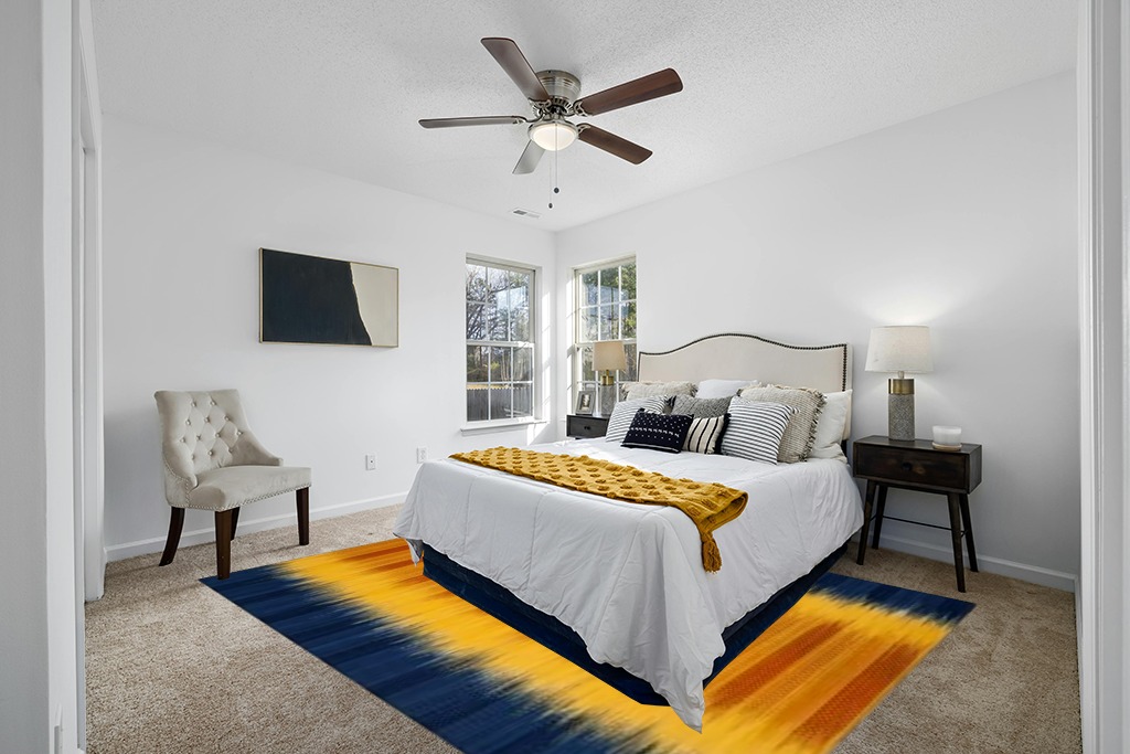 SAFAVIEH Kilim Collection Area Rug - 8' x 10', Dark Blue & Yellow, Handmade Flat Weave Wool, Ideal for High Traffic Areas in Living Room, Bedroom (KLM821B) in White and Yellow Modern Bedroom