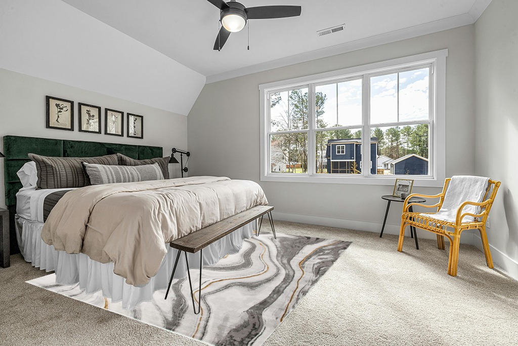 SAFAVIEH Craft Collection Area Rug - 8' x 10', Grey & Gold, Modern Abstract Design, Non-Shedding & Easy Care, Ideal for High Traffic Areas in Living Room, Bedroom (CFT819F) in Grey Traditional Bedroom with King Bed
