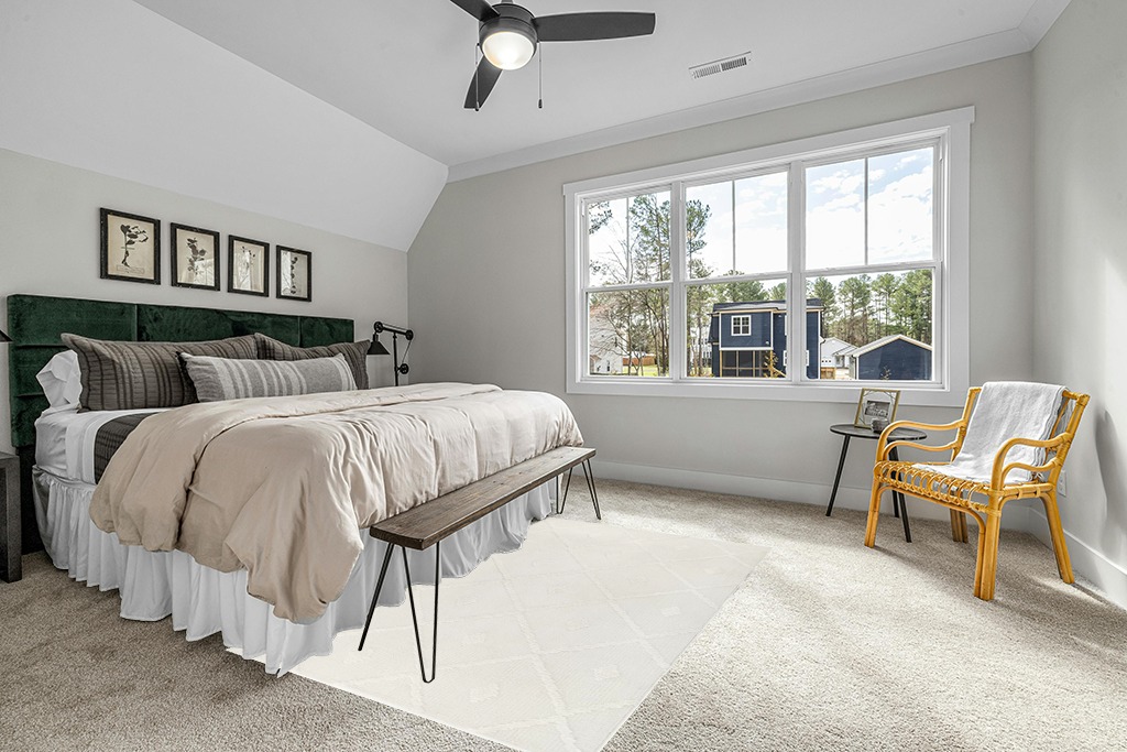 Antep Rugs Palafito 5x7 Geometric Shag Diamond High-Low Pile Textured Indoor Area Rug (White, 5'3" x 7'6") in Grey Traditional Bedroom with King Bed