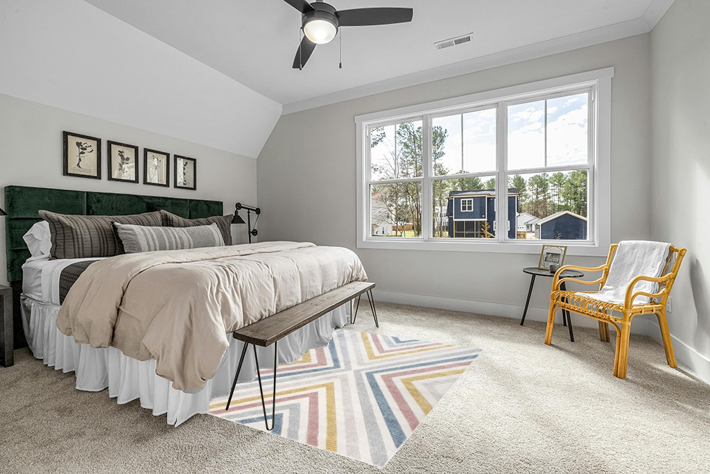 nuLOOM Neveah Contemporary Chevron Area Rug, 5x7, Beige in Grey Traditional Bedroom with King Bed