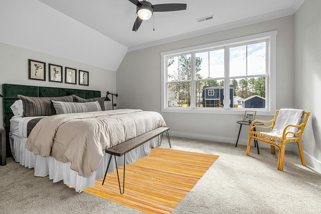 SAFAVIEH Rag Rug Collection Area Rug - 5' x 8', Yellow & Multi, Handmade Boho Stripe Cotton, Ideal for High Traffic Areas in Living Room, Bedroom (RAR130H) in Grey Traditional Bedroom with King Bed