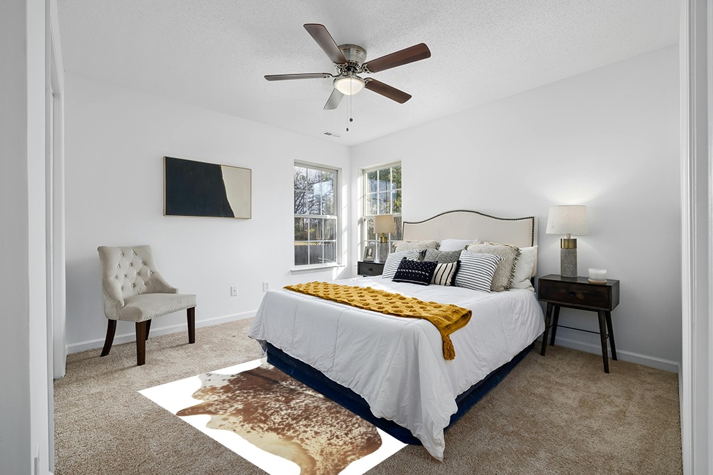 Gaucho Cowhides Natural Snowie Brown and White in White and Yellow Modern Bedroom