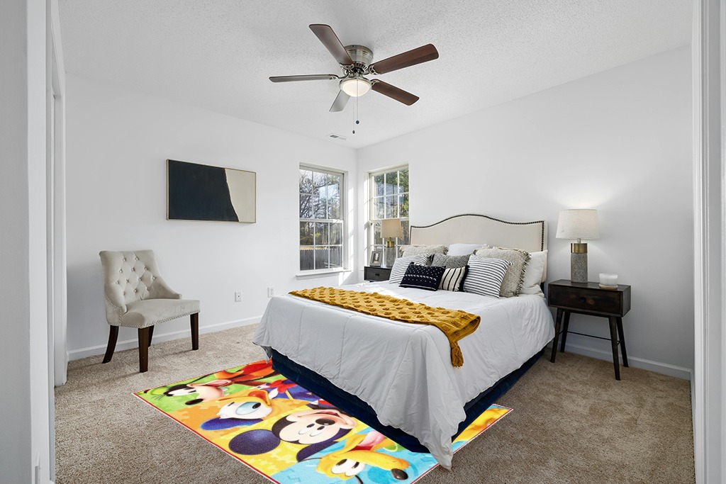 Gertmenian Kids Playroom & Game Room Carpet Disney Mickey Mouse Club House Friends Childrens Rug Kids Home Decor, Area Carpet for Boys & Girls Playroom, Bedroom 54x78 Large, Multi-Color, 31117 in White and Yellow Modern Bedroom