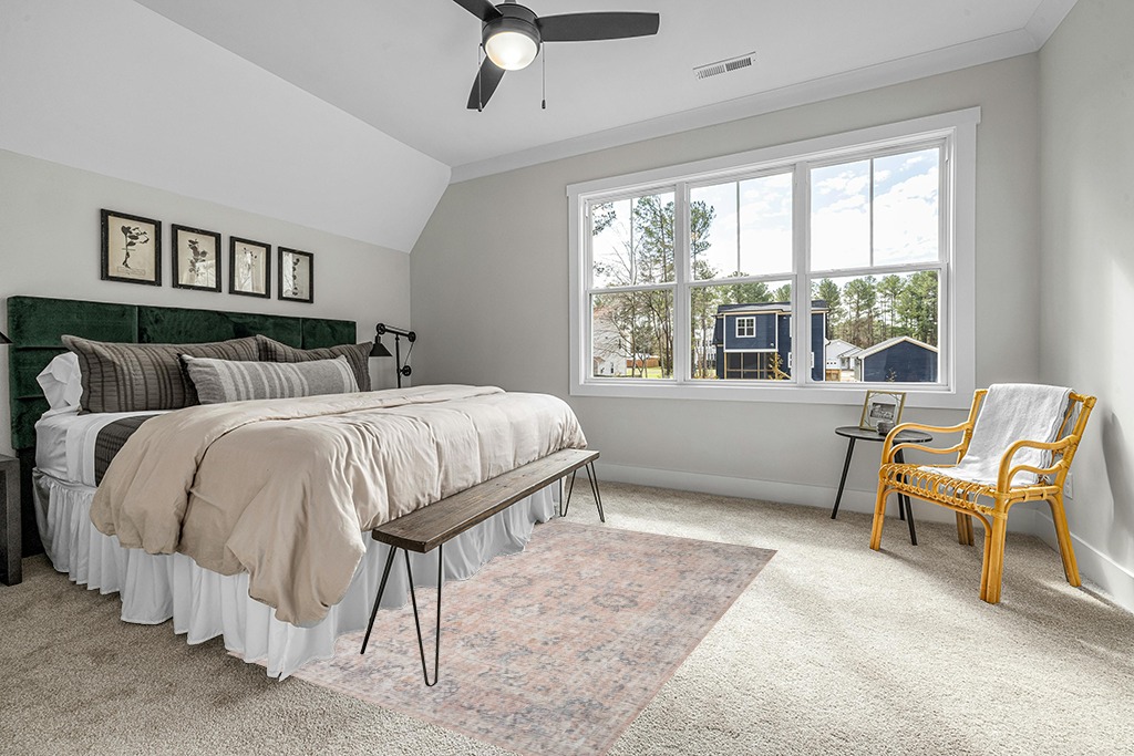 LOLOI II Skye Blush/Grey 5 ft. x 7 ft. 6 in. Traditional Polyester Pile Area Rug ... in Grey Traditional Bedroom with King Bed