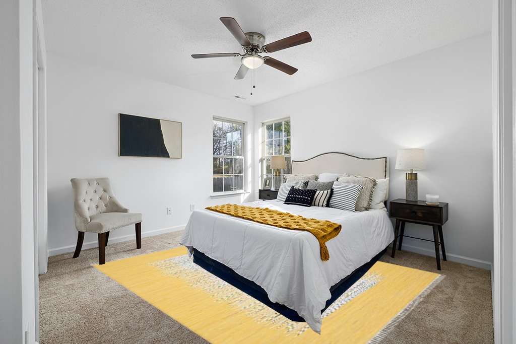 SAFAVIEH Montauk Collection Area Rug - 8' x 10', Ivory & Yellow, Handmade Stripe Fringe Cotton, Ideal for High Traffic Areas in Living Room, Bedroom (MTK711Q) in White and Yellow Modern Bedroom