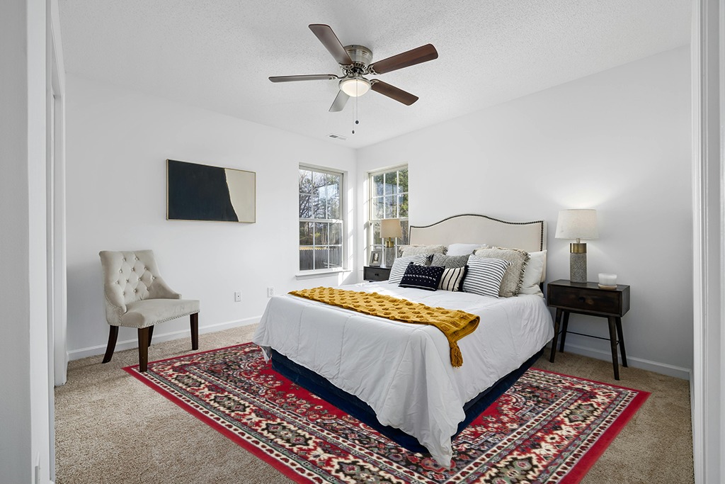 Home Dynamix Premium Sakarya Traditional Medallion Border Area Rug, Claret, 7'8"x10'7" Rectangle in White and Yellow Modern Bedroom